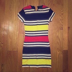French Connection Striped Bodycon Tee Dress